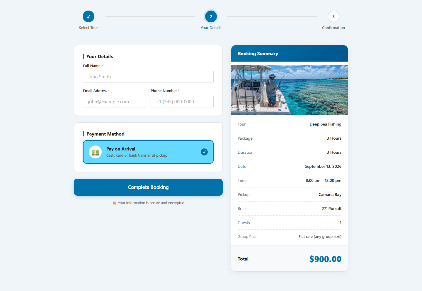 Formix Charter checkout page with customer details and payment method